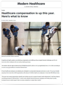 Modern Healthcare | Health care compensation is up this year