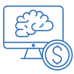 Brain with dollar sign illustration