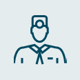 Silhouette of a uniformed figure
