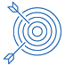 Target with arrows hitting center