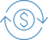 Dollar sign with circular arrows