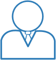 Outline of a person in suit
