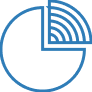 Pie chart with segmented design