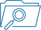 Folder with magnifying glass icon